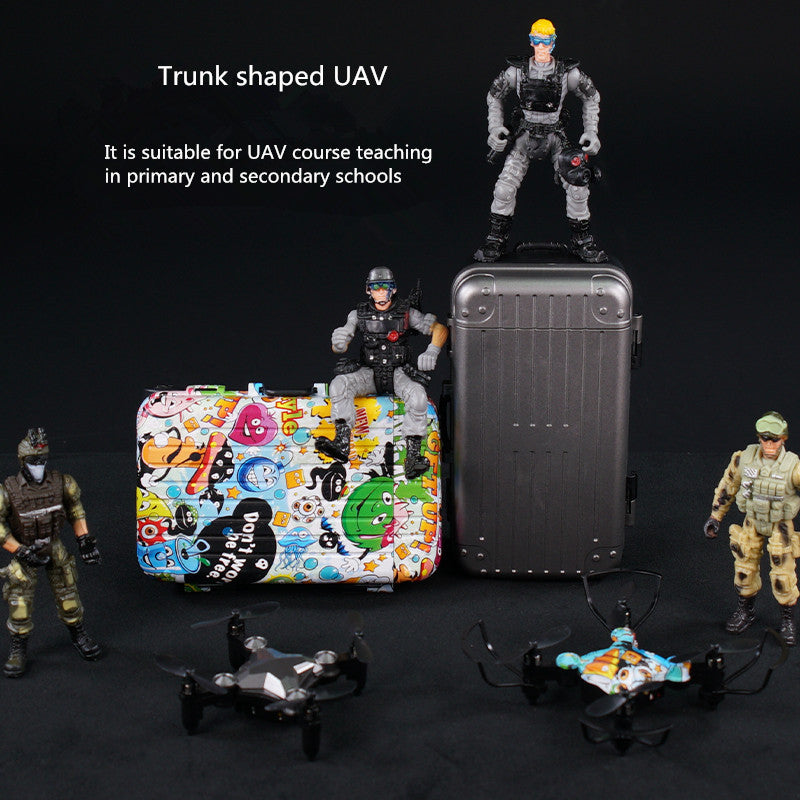 New Luggage Box Storage Box Folding Mini UAV Aerial Photography Remote Control Four Axis Children's Toys Drone