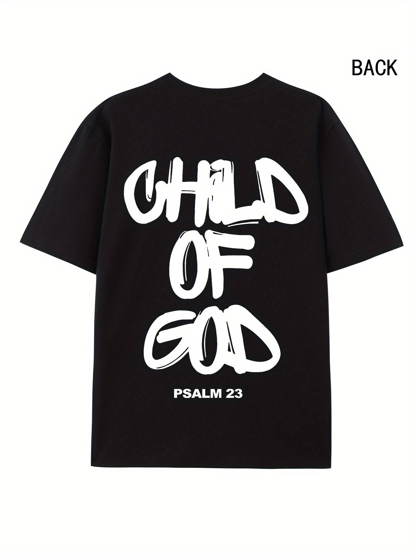 PSALM 23 Bedrucktes T-Shirt, Herren-T-Shirt, lässiges Kurzarm-T-Shirt für den Sommer