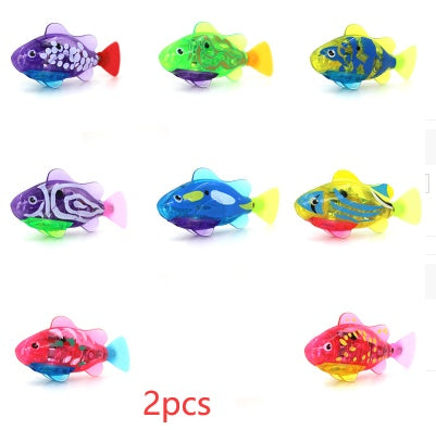 Cat Interactive Electric Fish Water Toy For Indoor Play Swimming Robot Fish Toys For Cat Dog Pet Baby Swimmer Bath Robofish Toys