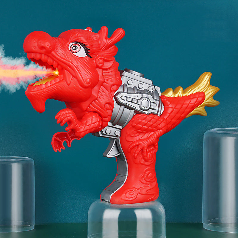 Dinosaur Sound Fire Spray Gun Tyrannosaurus Rex Triceratops Sound Light Summer Outdoor Disinfection Safe Gun Kids Toy Portable