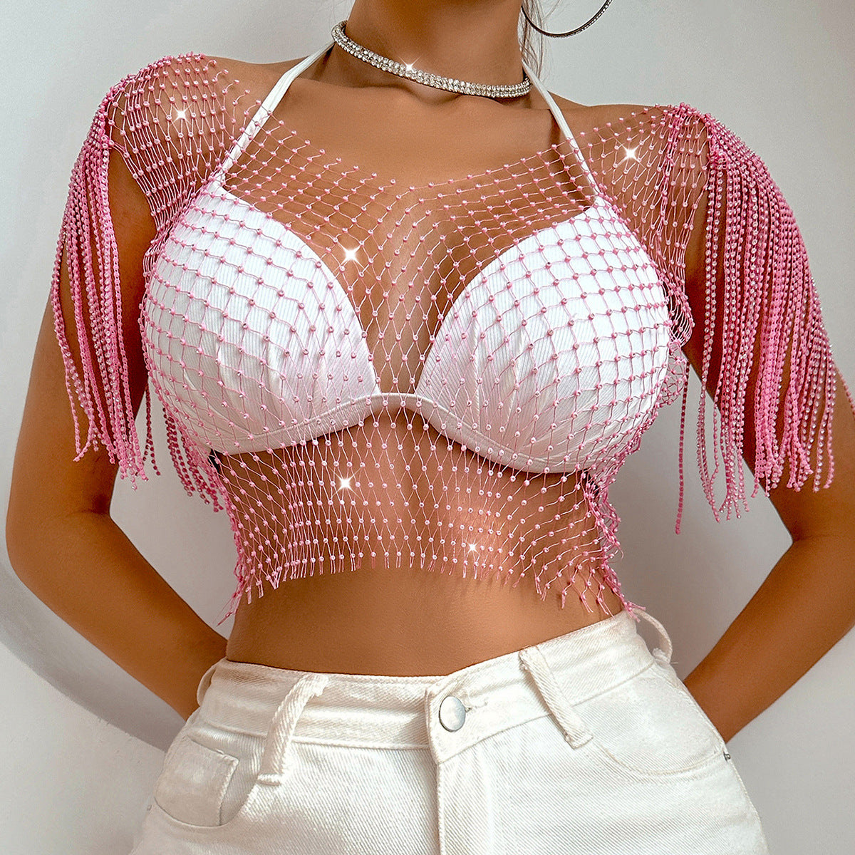 Fishnet Women's Clothing Short Sleeve Vest