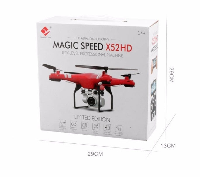 X52 RC-Drohne mit Höhenhaltung, 1080P, 5MP HD-Kamera, Quadcopter, RC-Drohne 2MP WiF VS Phantom 3 Standard Syma X8HG