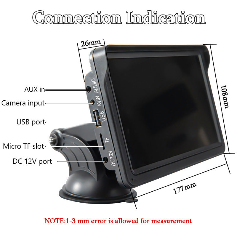 Car Display 7-inch Multimedia Support Wireless Carplay