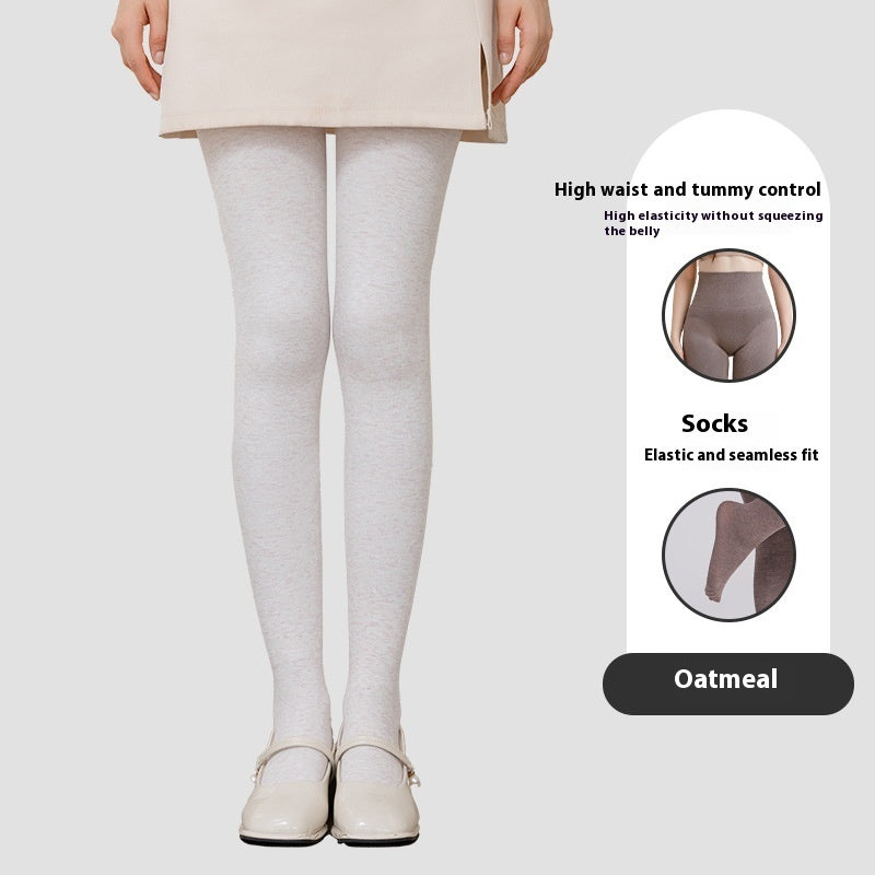 Winter-Leggings mit hoher Taille und Socken, modische, schlanke Strumpfhosen, warme, dünne Beine, Hosen, Damenbekleidung