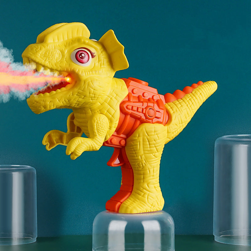 Dinosaur Sound Fire Spray Gun Tyrannosaurus Rex Triceratops Sound Light Summer Outdoor Disinfection Safe Gun Kids Toy Portable