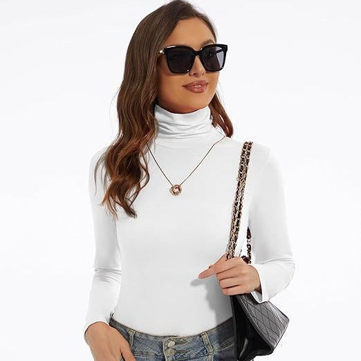 Women's Base Shirt Slim-fit Turtleneck Elegant Graceful