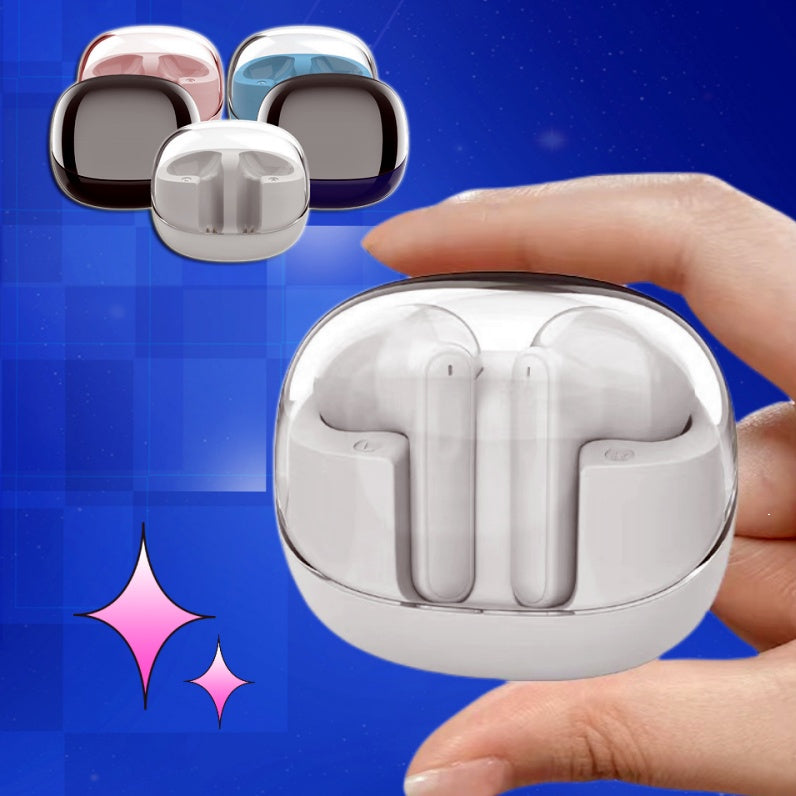 Wireless Bluetooth-compatible Headset Transparent Mini Bin