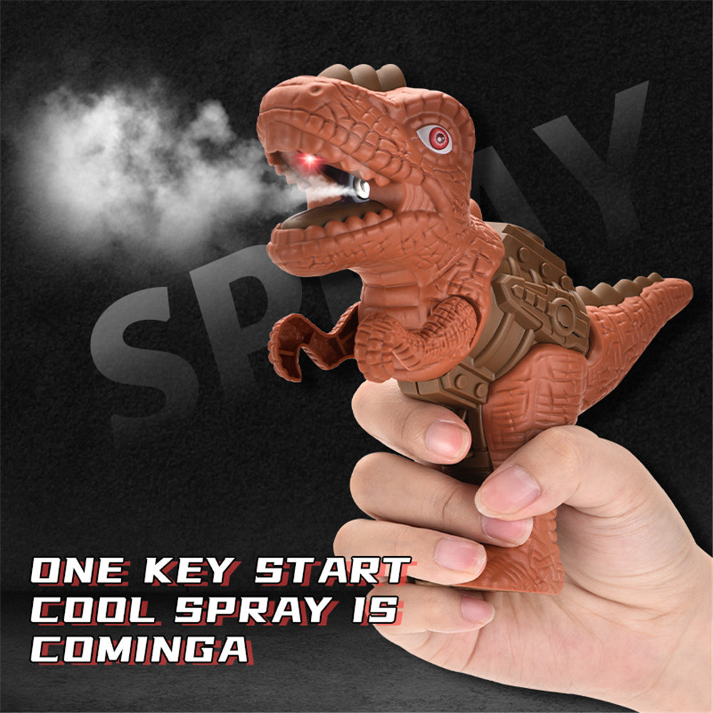 Dinosaur Sound Fire Spray Gun Tyrannosaurus Rex Triceratops Sound Light Summer Outdoor Disinfection Safe Gun Kids Toy Portable