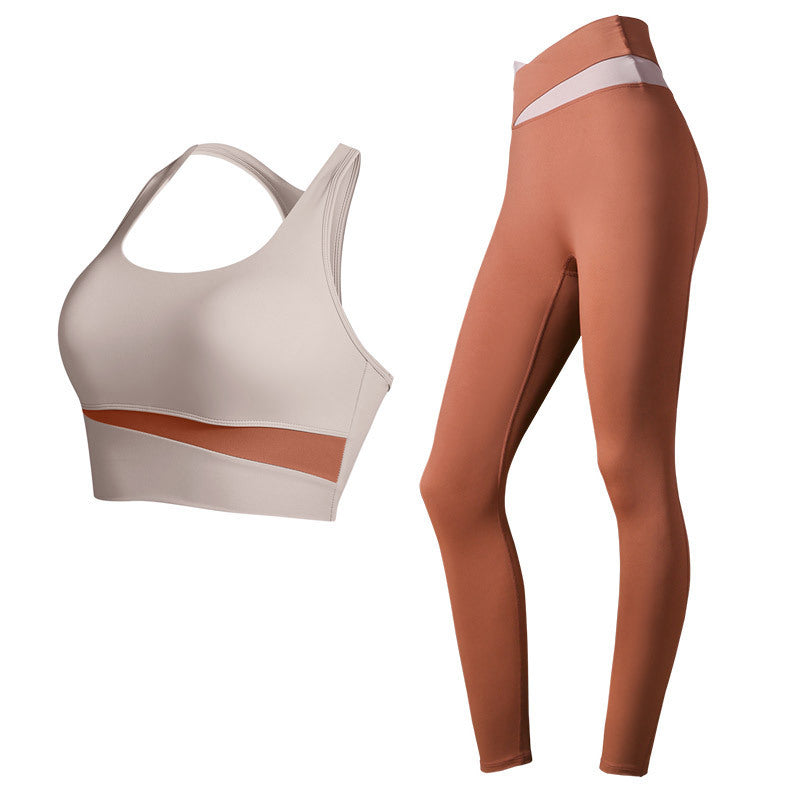 Neu Kontrast Farbe Yoga Kleidung Sport Weste Für Frauen Anzug