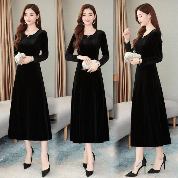 Plus Size Slimming Youthful-looking Temperament Female Dress