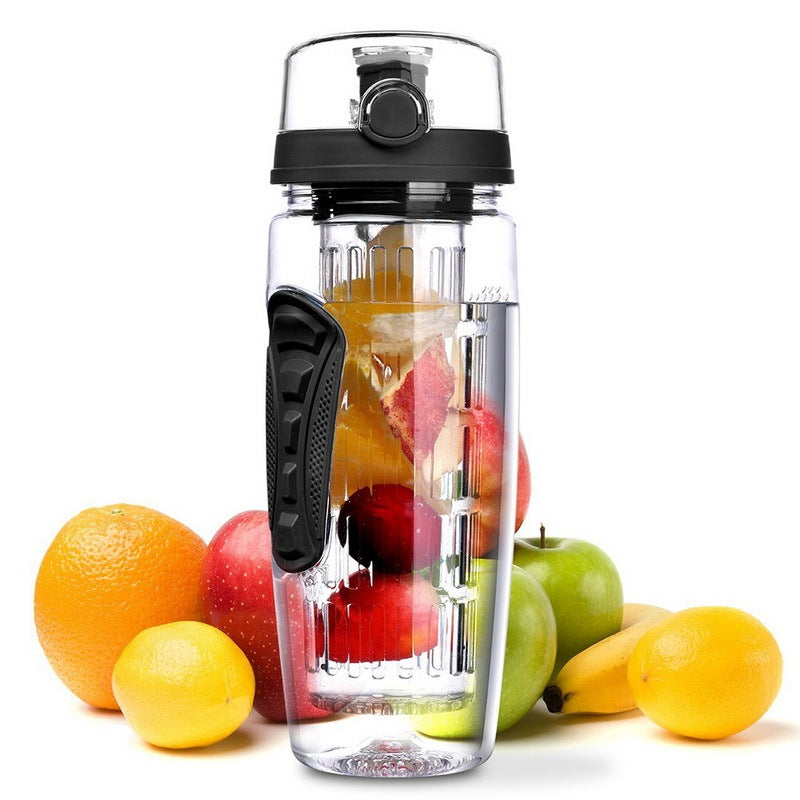 1000ml Wasser-Fruchtflasche BPA-freier Kunststoff Sport-Frucht-Infuser Wasserflaschen mit Infuser Saft-Shaker Trinkflasche Wasser