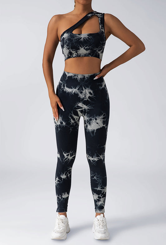 Scrunch-Workout-Leggings für Damen, Po-Lifting, hohe Taille, Yogahose – Batik-nahtlos, Booty-Gym-Strumpfhose