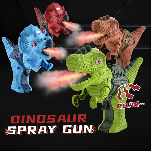 Dinosaur Sound Fire Spray Gun Tyrannosaurus Rex Triceratops Sound Light Summer Outdoor Disinfection Safe Gun Kids Toy Portable