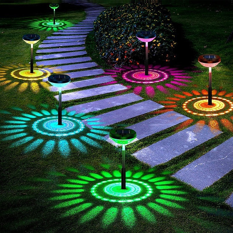 Outdoor Solar Lawn Projection Water Droplets Colorfully Inserted Lights