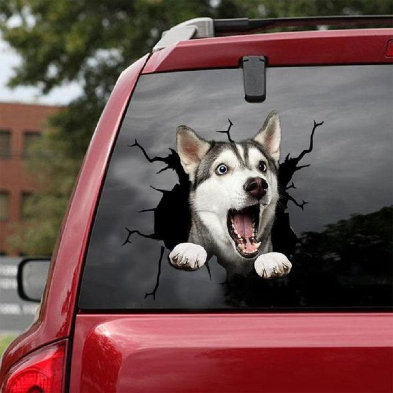 Animal Wall All Kinds Of Puppy Creative Broken Hole Car Window Electrostatic Stickers