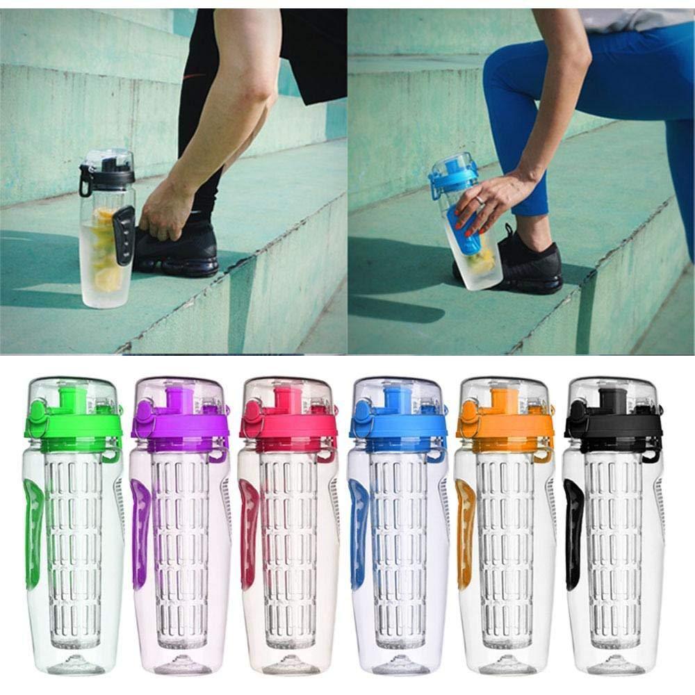 1000ml Wasser-Fruchtflasche BPA-freier Kunststoff Sport-Frucht-Infuser Wasserflaschen mit Infuser Saft-Shaker Trinkflasche Wasser