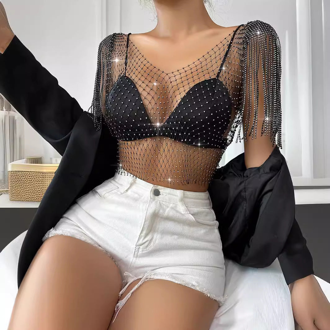 Fishnet Women's Clothing Short Sleeve Vest