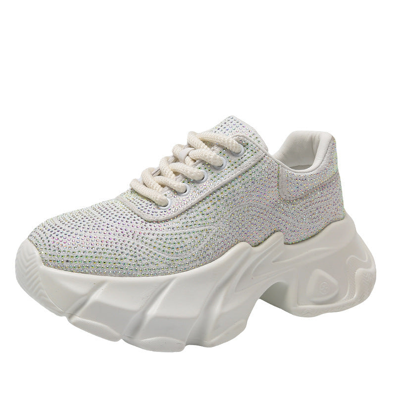 Frühling und Herbst Neue Plattform Ferse Licht Unten Sport Stil Höhe Zunehmende Frauen Schuhe