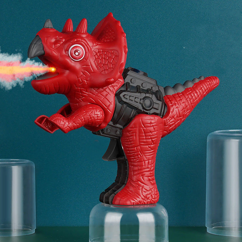 Dinosaur Sound Fire Spray Gun Tyrannosaurus Rex Triceratops Sound Light Summer Outdoor Disinfection Safe Gun Kids Toy Portable