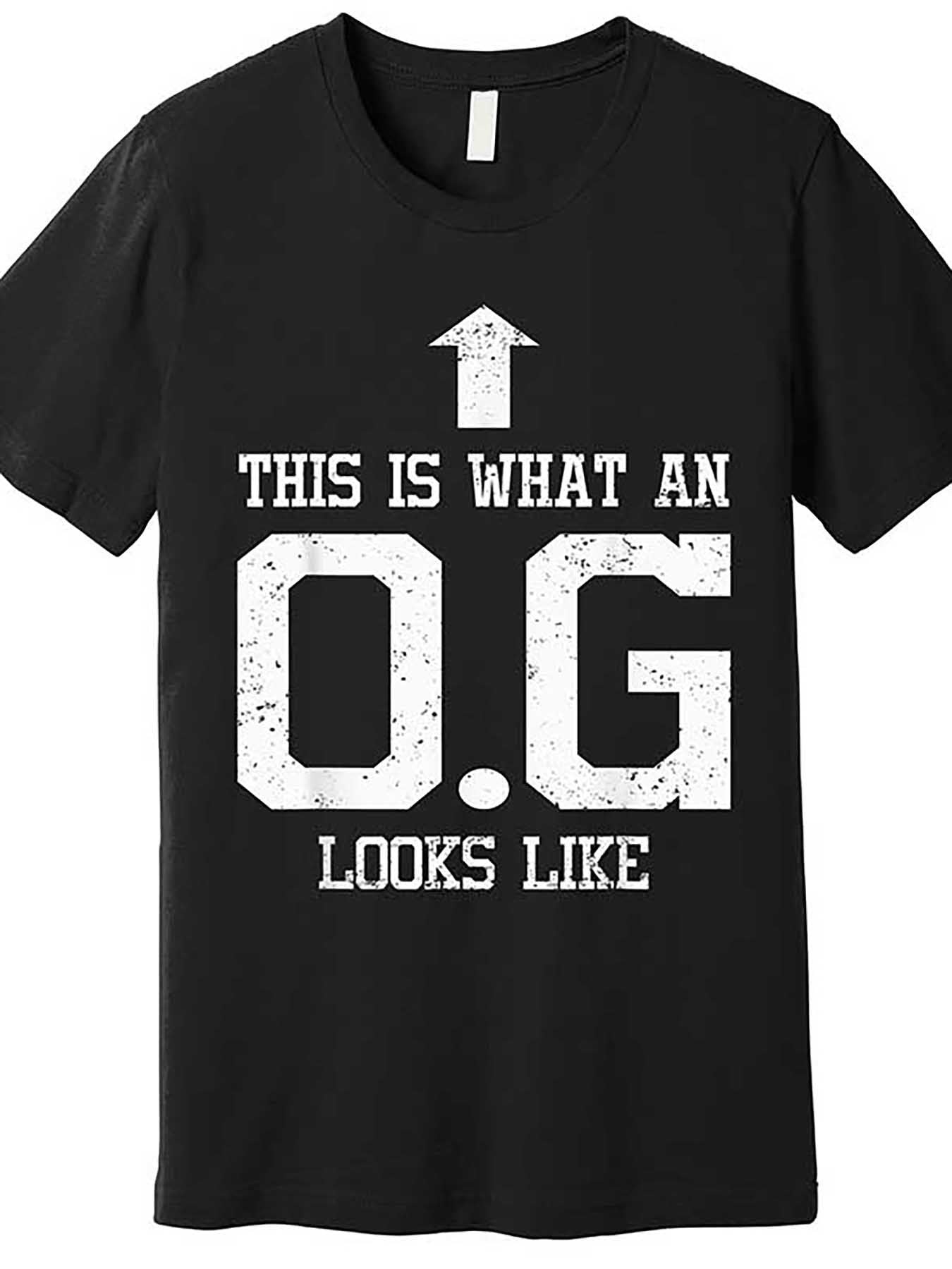 OG T-Shirt Original Gangster T-Shirt Vater Opa Onkel Geschenk Premium T-Shirt 556973 Fun Herren Kurzarm Grafik T-Shirt Kollektion Schwarz TT2